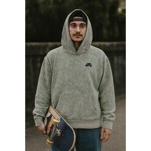 Nike SB Hoodie Mens Small Light Army / Black Camo Rain Print Pullover CV4320-320